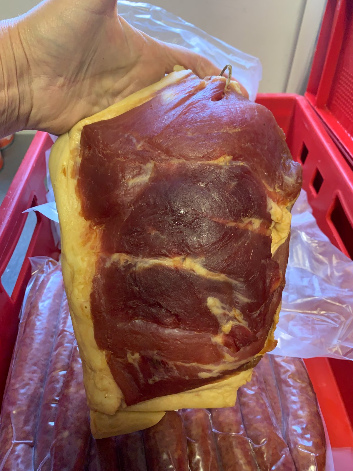 Ambachtelijke Gerookte Rauwe Ham foto 2